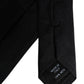 Dolce & Gabbana Black Solid Silk Adjustable Necktie Tie