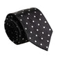 Dolce & Gabbana Black Polka Dots Silk Adjustable Necktie Tie