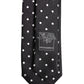 Dolce & Gabbana Black Polka Dots Silk Adjustable Necktie Tie