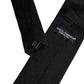 Dolce & Gabbana Black Solid Silk Adjustable Necktie Tie