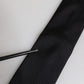 Dolce & Gabbana Black Solid Silk Adjustable Necktie Tie