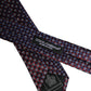 Dolce & Gabbana Red Blue Circles Silk Adjustable Necktie Tie