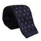 Dolce & Gabbana Blue Polka Dot Silk Adjustable Necktie Tie