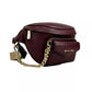 Michael Kors Leather Maise 2 in 1 Fanny Waist Pack Bag Maroon