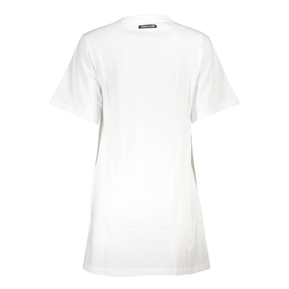 Cavalli Class White Cotton Women Dress