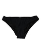 Dolce & Gabbana Black Nylon Stretch Mid Waist Panty Underwear