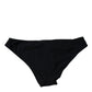 Dolce & Gabbana Black Nylon Stretch Mid Waist Panty Underwear