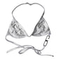 Dolce & Gabbana Silver Logo Halter Beachwear Bikini Top Swimwear