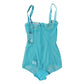 Dolce & Gabbana Blue Tulle Balconette Bra Bodysuit Underwear