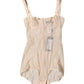 Dolce & Gabbana Beige Tulle Balconette Bra Bodysuit Underwear