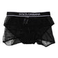 Dolce & Gabbana Black Tulle Nylon Mid Waist Panty Underwear