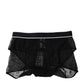 Dolce & Gabbana Black Tulle Nylon Mid Waist Panty Underwear