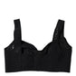 Dolce & Gabbana Black Nylon Balconcino Brassiere Underwear