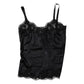 Dolce & Gabbana Black Lace Silk Blend Camisole Top Underwear