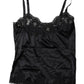 Dolce & Gabbana Black Lace Silk Blend Camisole Top Underwear