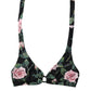 Dolce & Gabbana Black Lily Halter Beachwear Bikini Top Swimwear