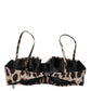 Dolce & Gabbana Brown Leopard Nylon Balconcino Bra Underwear