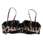 Dolce & Gabbana Brown Leopard Nylon Balconcino Bra Underwear
