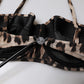 Dolce & Gabbana Brown Leopard Nylon Balconcino Bra Underwear