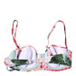 Dolce & Gabbana Multicolor Floral Padded Balconette Bra Underwear