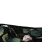 Dolce & Gabbana Black Rose Print Swimwear Bottom Beachwear Bikini