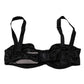 Dolce & Gabbana Black Silk Stretch Balconette Brassiere Underwear
