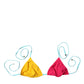 Dolce & Gabbana Multicolor Halter Beachwear Bikini Top Swimwear