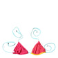 Dolce & Gabbana Multicolor Halter Beachwear Bikini Top Swimwear