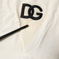 Dolce & Gabbana White Black Logo One Piece Beachwear Swimwear