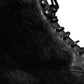 Dolce & Gabbana Black Pony Style Leather Mid Calf Boots Shoes