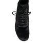 Dolce & Gabbana Black Pony Style Leather Mid Calf Boots Shoes