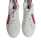 Dolce & Gabbana White Suede Leather Low Top Sneakers Shoes