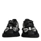 Dolce & Gabbana Black Logo Lace Up Low Top NS1 Sneakers Shoes