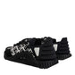 Dolce & Gabbana Black Logo Lace Up Low Top NS1 Sneakers Shoes