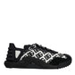 Dolce & Gabbana Black Logo Lace Up Low Top NS1 Sneakers Shoes