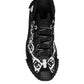 Dolce & Gabbana Black Logo Lace Up Low Top NS1 Sneakers Shoes