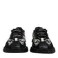 Dolce & Gabbana Black Logo Lace Up Low Top NS1 Sneakers Shoes