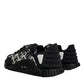 Dolce & Gabbana Black Logo Lace Up Low Top NS1 Sneakers Shoes