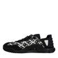 Dolce & Gabbana Black Logo Lace Up Low Top NS1 Sneakers Shoes