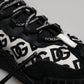 Dolce & Gabbana Black Logo Lace Up Low Top NS1 Sneakers Shoes