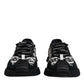 Dolce & Gabbana Black Logo Lace Up Low Top NS1 Sneakers Shoes