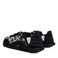 Dolce & Gabbana Black Logo Lace Up Low Top NS1 Sneakers Shoes