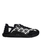 Dolce & Gabbana Black Logo Lace Up Low Top NS1 Sneakers Shoes