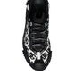 Dolce & Gabbana Black Logo Lace Up Low Top NS1 Sneakers Shoes