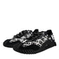 Dolce & Gabbana Black Logo Lace Up Low Top NS1 Sneakers Shoes