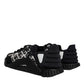 Dolce & Gabbana Black Logo Lace Up Low Top NS1 Sneakers Shoes