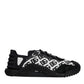 Dolce & Gabbana Black Logo Lace Up Low Top NS1 Sneakers Shoes