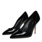 Dolce & Gabbana Black Patent Leather High Heels Pumps Shoes