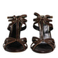 Dolce & Gabbana Bordeaux Ankle Strap Heels Sandals Shoes