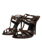 Dolce & Gabbana Bordeaux Ankle Strap Heels Sandals Shoes